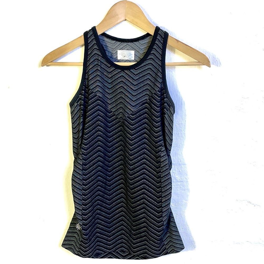 ATHLETA • women's small grey + black workout tank